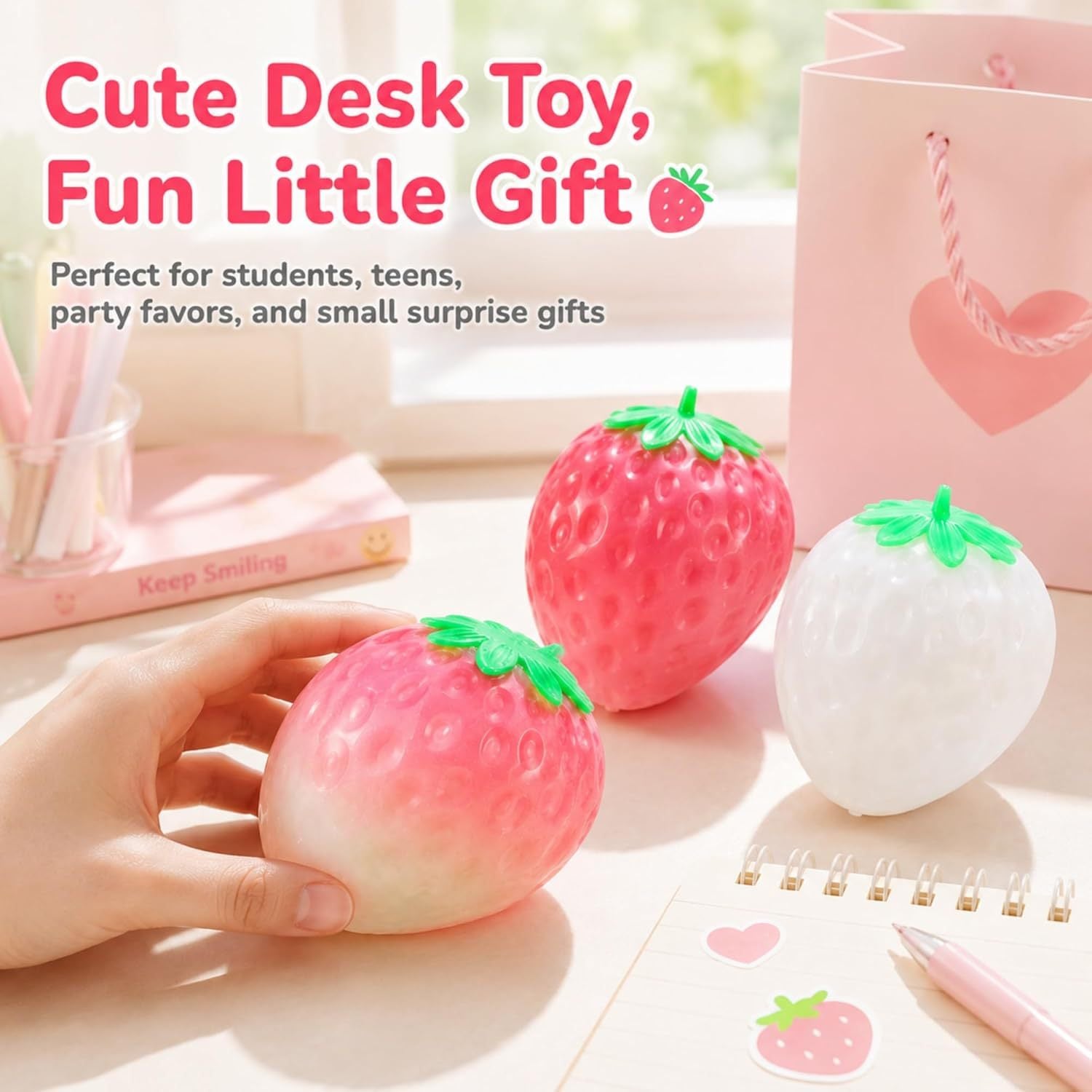 Color-Changing Soft Rubber Strawberry