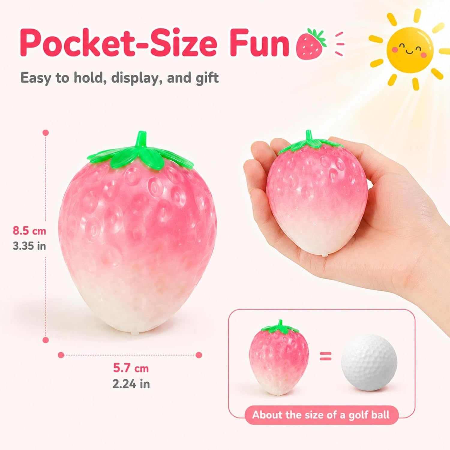 Color-Changing Soft Rubber Strawberry
