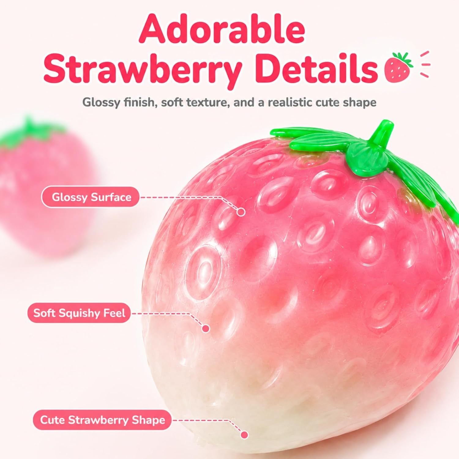Color-Changing Soft Rubber Strawberry